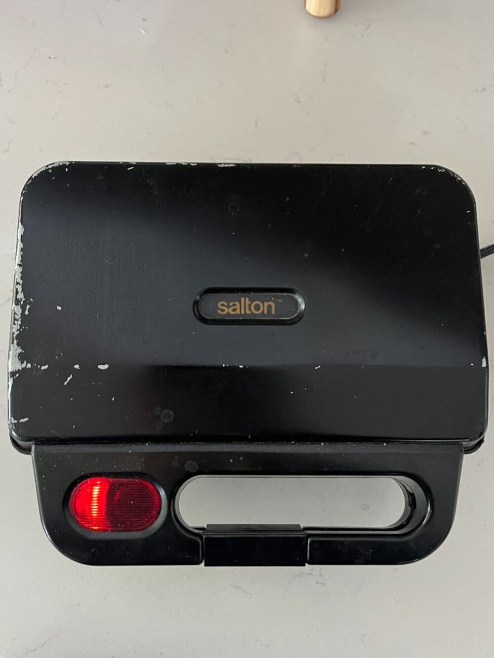 Vintage Salton SA-10 Sandwich Maker Toaster Sealed Sandwich Press Black Tested